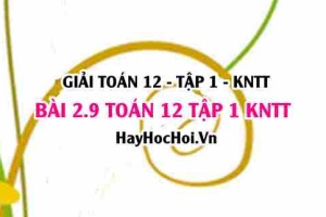 Giải 2.9 Toán 12 tập 1 SGK Kết nối tri thức